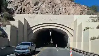 Driving through Grand Canyon mountain tunnel #grandcanyon #scenary #scarydrive 
