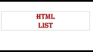 HTML list