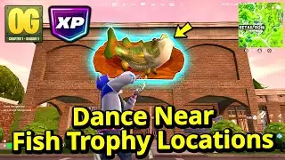 How To EASILY Dance Near Fish Trophies in Different Locations - Fortnite OG Quest