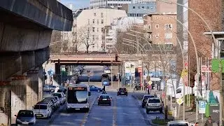 Hamburg, Hammerbrook, Hammerbrookstra&szlig;e von Fu&szlig;g&auml;ngerbr&uuml;cke, Full HD (1080p) Videobild
