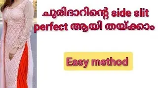 Churidar side slit stitching easy method for beginners
