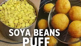 Tasty soya puff recipe, healthy high protein snack  idea and easy to make!