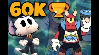 60K Trophy Push in Brawl Stars | viewers join up using the team code | new brawl pass season update