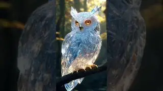 ✨ Crystal Owl ASMR | Shiny Glass Bird in Magical Forest | Relaxing Visual Art