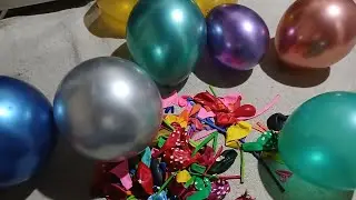Satisfying Blowing Up Metallic Balloons Colorful #balloon