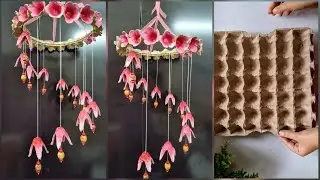 Egg tray craft ideas | Beautiful windchime from egg carton | Easy craft ideas