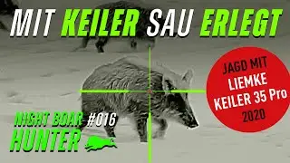 Mit dem Keiler eine Schnee-Sau erlegt! Ich und der Liemke Keiler 35 Pro 2020 auf Jagd. NBH Chris