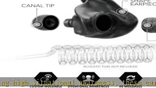 Decibullz Custom Molded Security Radio Surveillance Two-Way Radio Earpiece Set, Thermo-Fit Designed
