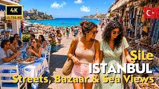 🇹🇷 Turkey Istanbul 4K Walking Tour 2026 | Şile Streets, Lighthouse, Cafes, Marina & Sea Views