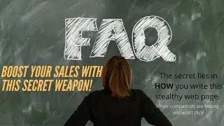 FAQ Page - Why You Need One to Make More Money NOW!