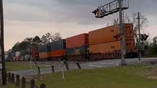 Barely got it!!! Late CSX I031-07 SB Intermodal Train SB Thru Folkston GA