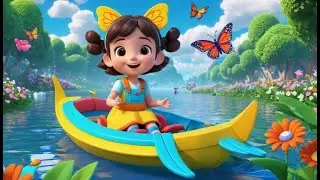 Sail the River Row Row Fun | Toddler Boat Rhyme Adventure | Sing-Along River Song for Kids
