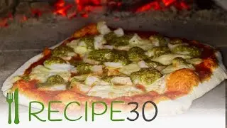 Prawn (Shrimp) pizza recipe in wood fired oven