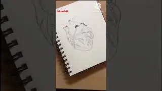 Heart with flowers drawing🫀🌸 || easy heart drawing with flowers|| #shorts #drawing