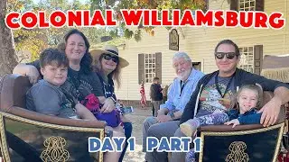 Colonial Williamsburg Tour Day 1 Part 1: Thomas Jefferson, Carriage Ride, General Store, Textiles