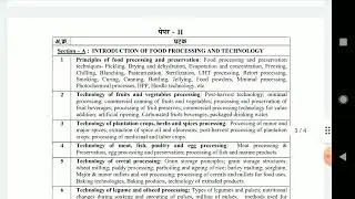 mpsc food safety officer (FSO) mains syllabus..