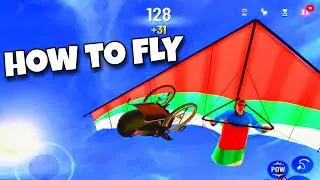 GOAT Simulator FLY HANG-GLIDER + Helicopter on Goatville FUNNY