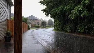 Rain Drizzle on Green Forest Leaves | Soothing Ambient Audio for Sleep