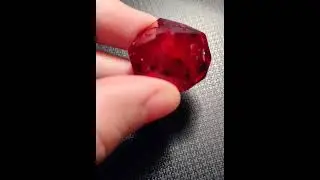 Dice from the depths of hell! Ruby red homemade w/ resin