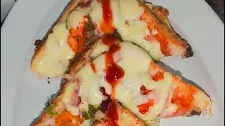 Tawa bread pizza recipe 5 minut mein banne wala pizza recipe 😋 pizza recipe 😋😋