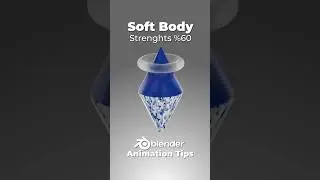 %0 Vs %100 3D Soft Body Simulation in Blender #shorts
