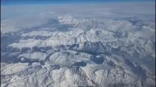 Европейские Альпы из самолёта European Alps from airplane 2026 январь
