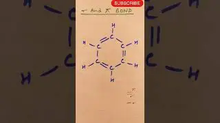 Sigma and Pi  bond in Benzene #chemistry #cbse #shortvideo #shorts #short #viral #viralvideo #video
