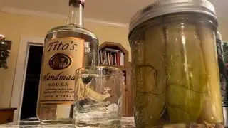 Homemade pickle shot