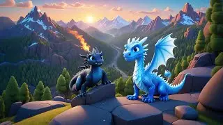 Four Little Dragons Breathe and Roar | Dragon Song for Kids | Counting Rhymes & Magical Fun