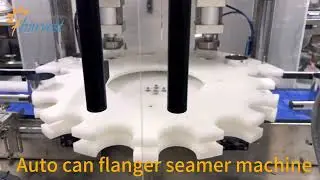Automatic  Metal Can Flanger Seamer Machine, Tin Can Double head  Flanging Seaming Machine