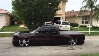 Bagged Silverado laid out on 24s