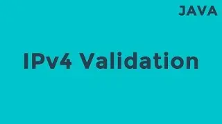 Java - IPv4 Validation