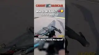 Who Is At Fault? 🇳🇴 🤔 Cyclist vs. White Van 😳 #CODC #Funny #Car #Dashcam #Fail #Viral #Explore