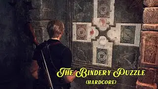 Resident Evil 4 Remake - The Bindery Puzzle (Hardcore)