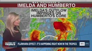 What's the Fujiwhara effect? Rare weather phenomenon on display in the tropics | Tracking the Tropic