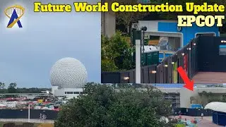 Epcot Future World Construction Update on Re-Opened Monorail Loop