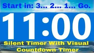 11 Minute Silent Countdown Timer No Music * NO ADS DURING TIMER * 3 Second Count Down To Start