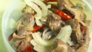 RECETA DE MOLLEJAS DE POLLO EN ESCABECHE-RICA BOTANA CON MOLLEJAS DE POLLO