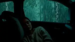 Sons de Chuva Forte no Carro ⚡ Noite Relaxante