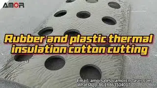 Rubber and plastic insulation cotton cutting#cnccuttingmachine #Oscillating knife