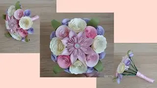 DIY HANDMADE PAPER FLOWER BRIDAL BOUQUET (no Cricut needed!)