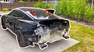 REBUILDING A 2016 FORD MUSTANG GT PART 4: Fixing Frame and Cutting the Rear #cars #rebuild