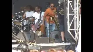 Trombone Shorty Troy Andrews plays at Firefly Music Festival