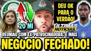 20 MILHÕES!! NEGÓCIO FECHADO NO PALMEIRAS! ALEXSANDRO SINALIZA POSITIVAMENTE AO VERDÃO! DÉFICIT; E+