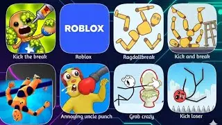 Best Mobile Games Compilation#28 |Ragdoll Break, KickThe Buddy, Annoying Uncle Punch,Ragdoll Puppet