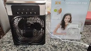 Umidificador e ventilador  portátil com luminária 