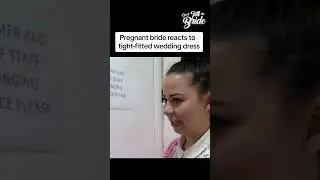 Pregnant bride reacts to tight-fitted wedding dress! 🥲  #donttellthebride #wedding #weddingdress