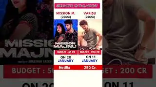 Siddharth Malhotra's Mission Majnu Vs Vijay's Varisu Movie Comparison|Box Office Collection #shorts