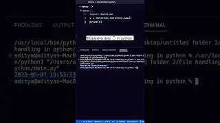 Python Programming : How to display date in python? #python #coding #programming #youtubeshorts