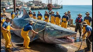 MONSTER FROM THE PREHISTORIC ABYSS: Giant Frilled Shark Captured on Coastal Dock!